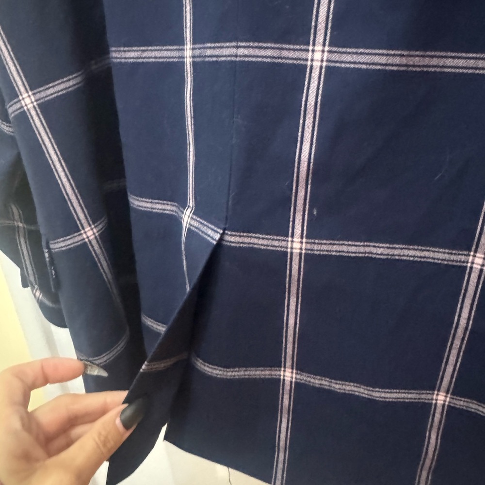 Leith Navy Blazer with Light Pink Windowpane - Picture 9 of 9